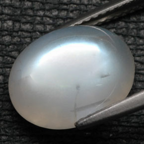 Pedra da lua arco-íris branco natural 5,72ct, transparente, transparente/translúcido