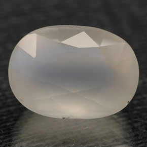 Pedra da Lua Arco-íris Branco Natural 6.67ct, Transparente, Transparente/Translúcido