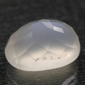 Pedra da Lua Arco-íris Branco Natural 6.67ct, Transparente, Transparente/Translúcido