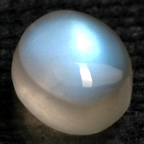 Pedra da lua arco-íris branco natural 1,09ct, transparente, transparente/translúcido