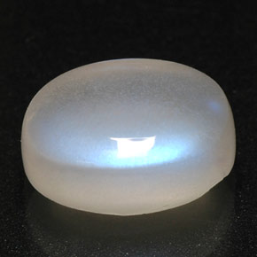 Pedra da lua arco-íris branco natural 2,15ct, transparente, transparente/translúcido