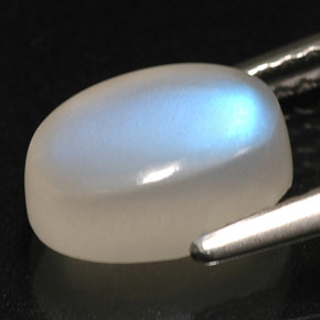 Pedra da lua arco-íris branco natural 2,15ct, transparente, transparente/translúcido