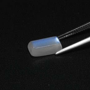 Pedra da lua arco-íris branco natural 2,62ct, transparente, transparente/translúcido