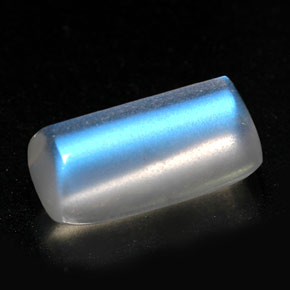Pedra da lua arco-íris branco natural 1,88ct, transparente, transparente/translúcido