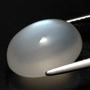 Pedra da lua arco-íris branco natural 7,86ct, transparente, transparente/translúcido