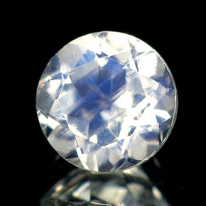 Pedra da lua arco-íris azul natural 0,79ct, corte redondo, VS