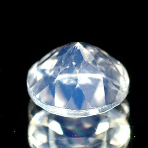 Pedra da lua arco-íris azul natural 0,79ct, corte redondo, VS