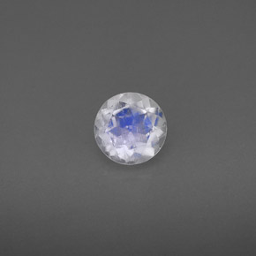 Pedra da lua arco-íris branco natural 0,71ct, transparente, transparente/translúcido