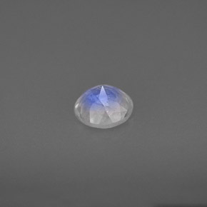 Pedra da lua arco-íris branco natural 0,71ct, transparente, transparente/translúcido