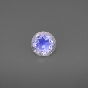 Pedra da lua arco-íris branco natural 0,74ct, transparente, transparente/translúcido