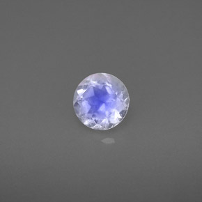 Pedra da lua arco-íris branco natural 0,74ct, transparente, transparente/translúcido