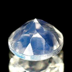 Pedra da lua arco-íris branco natural 0,80ct, transparente, transparente/translúcido