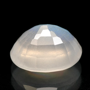 Pedra da lua arco-íris branco natural 2,33ct, transparente, transparente/translúcido