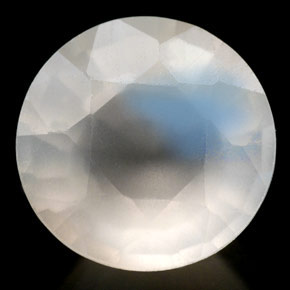 Pedra da Lua Arco-íris Branco azulado Natural 2.16ct, Transparente, Transparente/Translúcido