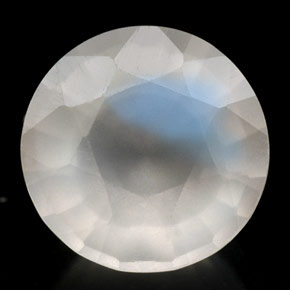 Pedra da Lua Arco-íris Branco azulado Natural 2.16ct, Transparente, Transparente/Translúcido