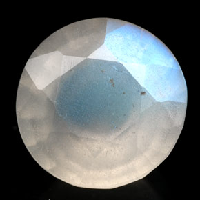 Pedra da lua arco-íris branco natural 2,34ct, transparente, transparente/translúcido