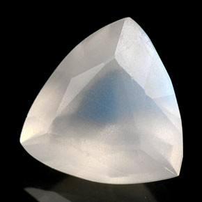 Pedra da lua arco-íris branco natural 1,41ct, transparente, transparente/translúcido