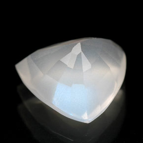 Pedra da lua arco-íris branco natural 1,41ct, transparente, transparente/translúcido