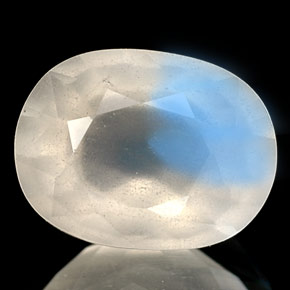 Pedra da lua arco-íris azul natural 1,69ct, transparente, transparente/translúcido