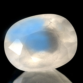 Pedra da lua arco-íris azul natural 1,69ct, transparente, transparente/translúcido