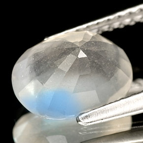 Pedra da lua arco-íris azul natural 1,69ct, transparente, transparente/translúcido