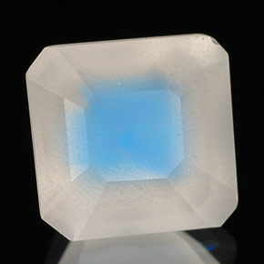 Pedra da lua arco-íris azul natural 1,52ct, transparente, transparente/translúcido