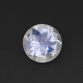 Pedra da lua arco-íris branco natural 0,70ct, transparente, transparente/translúcido