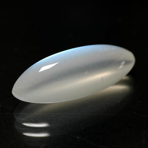 Pedra da lua arco-íris branco natural 5,06ct, transparente, transparente/translúcido
