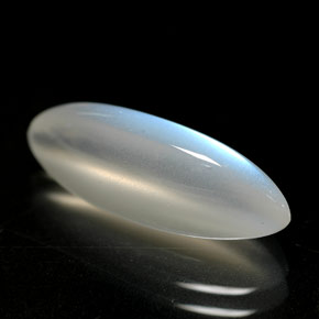 Pedra da lua arco-íris branco natural 5,06ct, transparente, transparente/translúcido