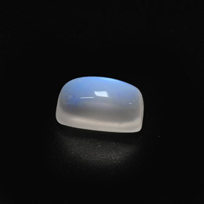 Pedra da lua arco-íris branco natural 1,86ct, transparente, transparente/translúcido