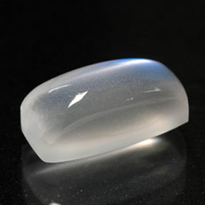 Pedra da lua arco-íris branco natural 2,12ct, transparente, transparente/translúcido