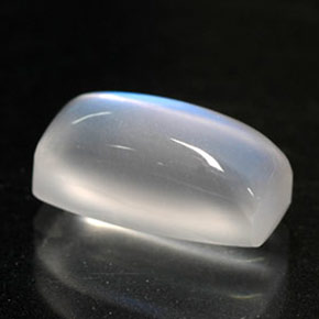 Pedra da lua arco-íris branco natural 2,12ct, transparente, transparente/translúcido