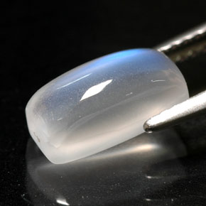 Pedra da lua arco-íris branco natural 2,12ct, transparente, transparente/translúcido