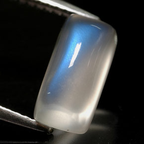 Pedra da lua arco-íris branco natural 2,51ct, transparente, transparente/translúcido