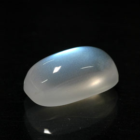 Pedra da lua arco-íris branco natural 2,11ct, transparente, transparente/translúcido