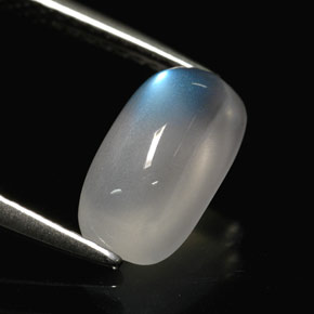 Pedra da lua arco-íris branco natural 2,11ct, transparente, transparente/translúcido