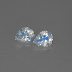 Pedras preciosas de pedra da lua arco-íris branco natural de  ct, transparente, transparente/translúcido