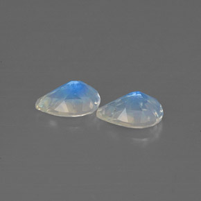 Pedras preciosas de pedra da lua arco-íris branco natural de  ct, transparente, transparente/translúcido