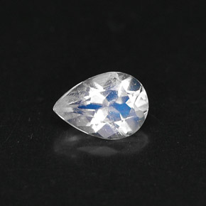 Pedra da lua arco-íris azul natural 0,35ct, formato de pêra, VS