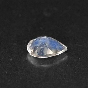 Pedra da lua arco-íris azul natural 0,35ct, formato de pêra, VS