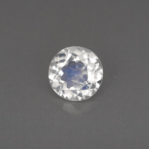 Pedra da lua arco-íris branco natural 0,77ct, corte redondo, VS