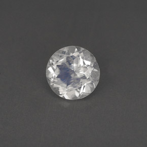 Pedra da lua arco-íris branco natural 0,72ct, corte redondo, VS