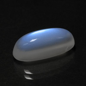 Pedra da lua arco-íris branco natural 5,16ct, transparente, transparente/translúcido
