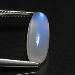 Pedra da lua arco-íris branco natural 5,16ct, transparente, transparente/translúcido