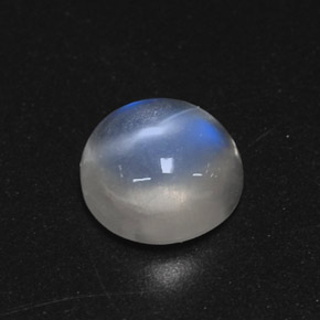 Pedra da lua arco-íris branco natural 1,71ct, transparente, transparente/translúcido