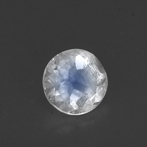 Pedra da lua arco-íris branco natural 0,49ct, transparente, transparente/translúcido