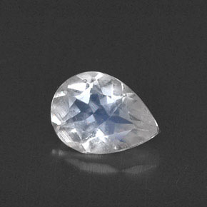 Pedra da lua arco-íris branco natural 0,53ct, transparente, transparente/translúcido