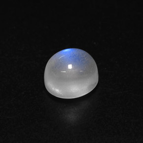 Pedra da Lua Arco-íris Branco azulado Natural 1.59ct, Transparente, Transparente/Translúcido