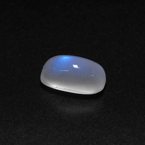 Pedra da lua arco-íris branco natural 1,39ct, transparente, transparente/translúcido