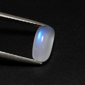 Pedra da lua arco-íris branco natural 1,39ct, transparente, transparente/translúcido